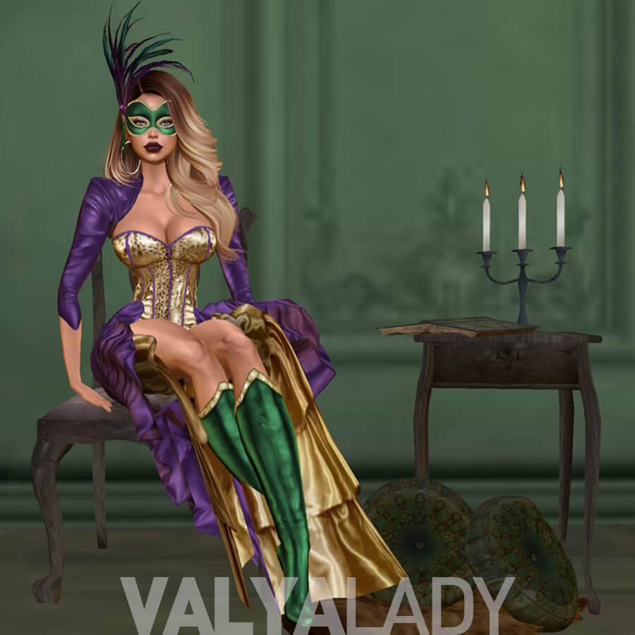 Masquerade Mardi Gras Costume by ValyaLady